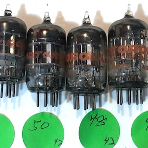 4 Motorola 6AL5 Radio Amplifier Electron Vacuum Tubes TV-7 Tested