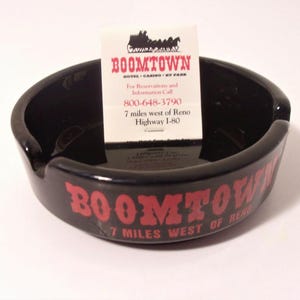 Vintage Boomtown Kasino Reno Werbung Aschenbecher Trinket Dish L118