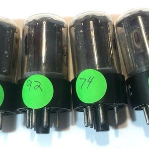 4 RCA CBS 6AU5GT Radio Amplifier Electron Vacuum Tubes TV-7 Tested T108