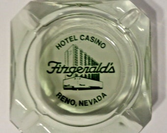 Vintage Fitzgerald's Hotel Casino Reno Nevada Glass Ashtray Trinket Dish Lot 200