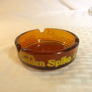 Cinzeiro de vidro vintage Golden Spike Hotel Casino Carson City, lote 244