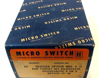 10 microinterruptores Honeywell Trigger 4BS2 nuevos en caja, juego de objetivos Silhouette