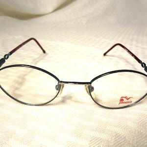 Ambassador Phoenix Italy Eyeglass Frames Blue Burgundy LF 352 45-18 135 Lot p7