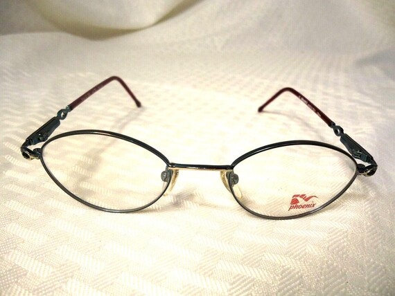 Ambassador Phoenix Italy Eyeglass Frames Blue Burgundy LF 352 45 18 135 Lot P7 Etsy
