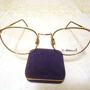 Adonna Collection Eyeglasses Eyeglass Frames Gold Black 54/18 135 Lot 220A
