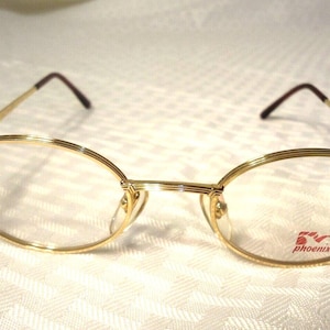 Ambassador Phoenix Italy Eyeglass Frames Gold Black LF 275 48-20 135 Lot p5