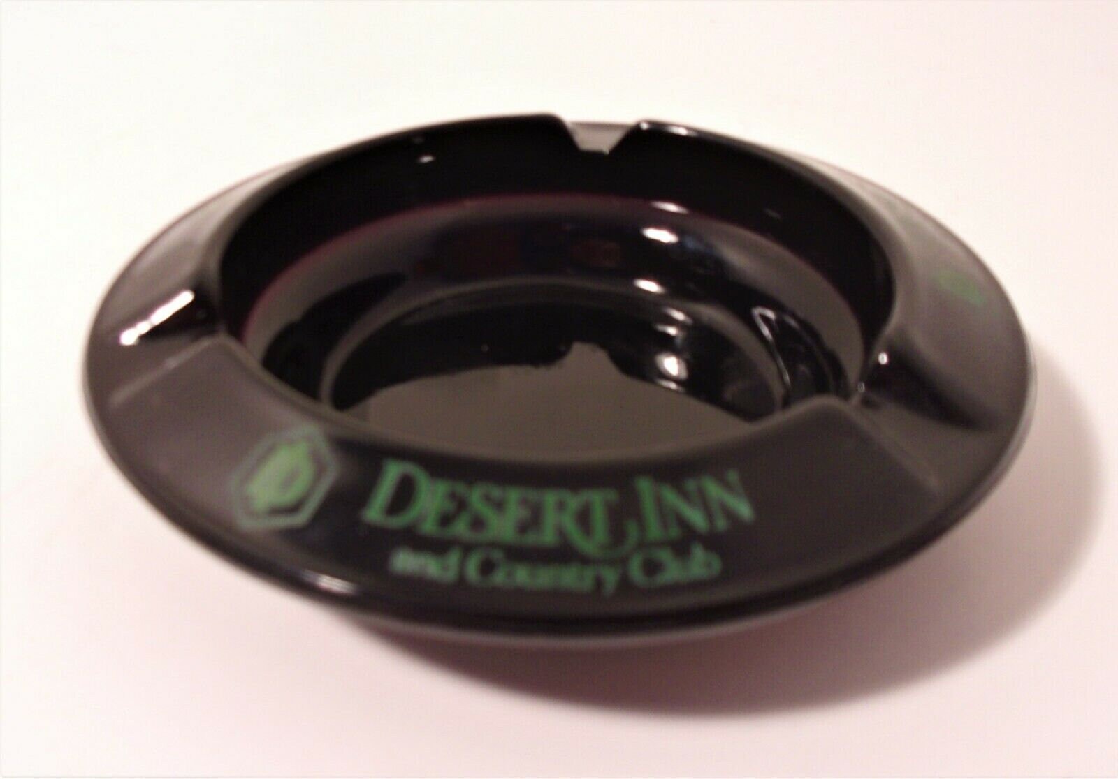 Vintage Desert Inn Casino Advertising Ashtray Black Glass Etsy