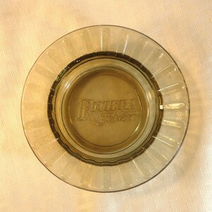 Vintage Riviera Hotel Casino Las Vegas Nevada Glass Ashtray Trinket Dish Lot 221