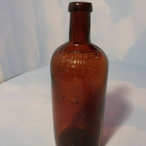 Early Bottle Saratoga Type Witter Springs Water Bottle Brown San Francisco Ca.