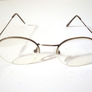 Metal Eyeglass Half Frames Model M98238 Pewter 47-18 135 Lot 897