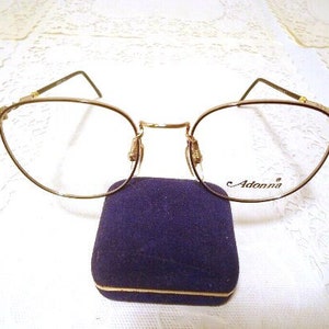 Adonna Collection Eyeglass Frames Gold Black Large 52/18 130 Lot 220 Vintage Retro