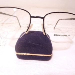 Girard Designer Eyeglass Half Frames Blue Marble 44-18 140  Lot 744