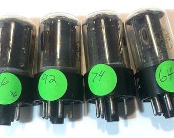 4 RCA CBS 6AU5GT Amplificador de radio Tubos de vacío electrónicos TV-7 Probado T108