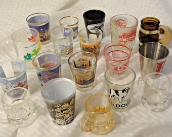 18 Shot Glasses Barware Mugs Whiskey Drink