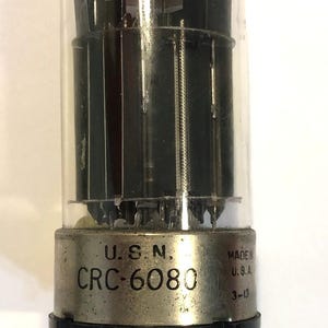 RCA U.S.N CRC-6080 6AD7G Black Plate Electron Triode Vacuum Tube TV-7 Tested B12