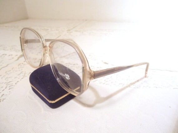 Vintage Oversized Optiline Eyeglass Frames Clear … - image 2