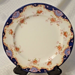 Antique Plate F. WInkle Stoke England Colonial Pottery Moselle Salad Plate