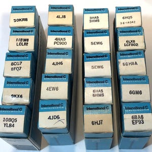 20 ITT Servicemaster RCA GE Electron Vacuum Radio Amplifier Tubes in Boxes T169