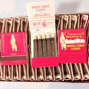 4 vintage Kasinostreichholzbriefchen Elko-Werbung