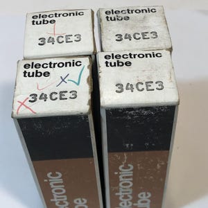 4 NOS RCA 34CE3 Electron Vacuum Amplifier Ham Radio Sweep Tubes in Box T165
