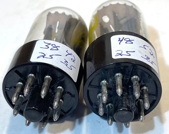 2 6EM7 6EA7 Raytheon Zenith Electron Amplifier Radio Vacuum Tubes TV7 Tested A11