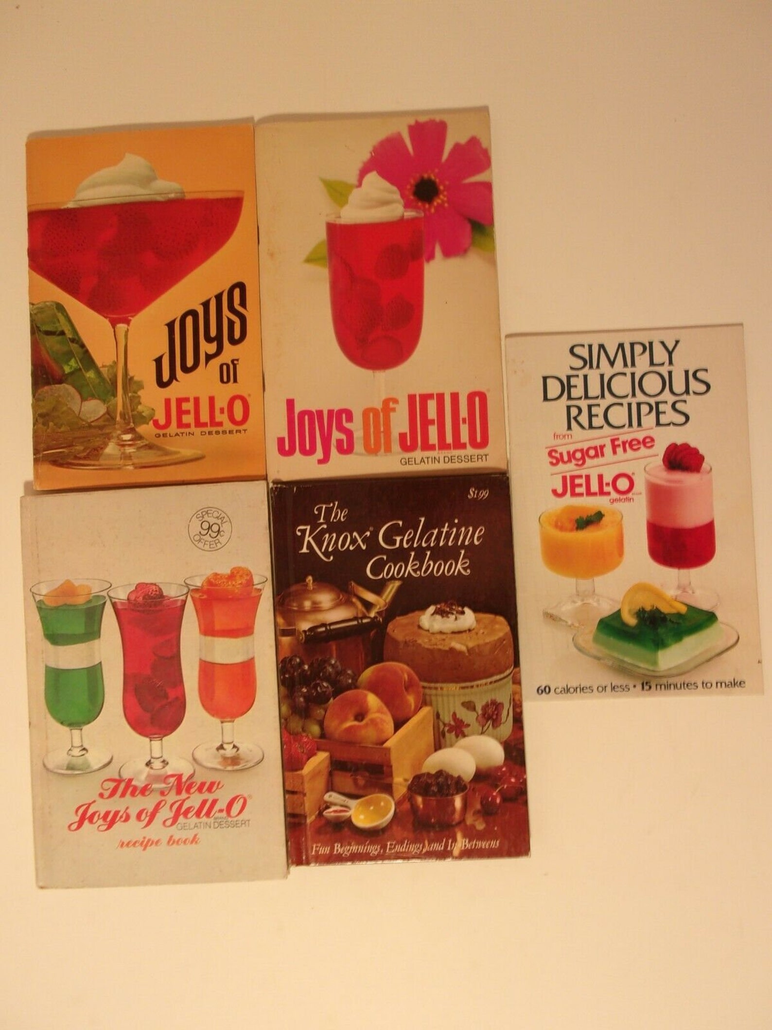 4 JellO 1 Knox Gelatine Books Booklets Joys of JellO Sugar Etsy