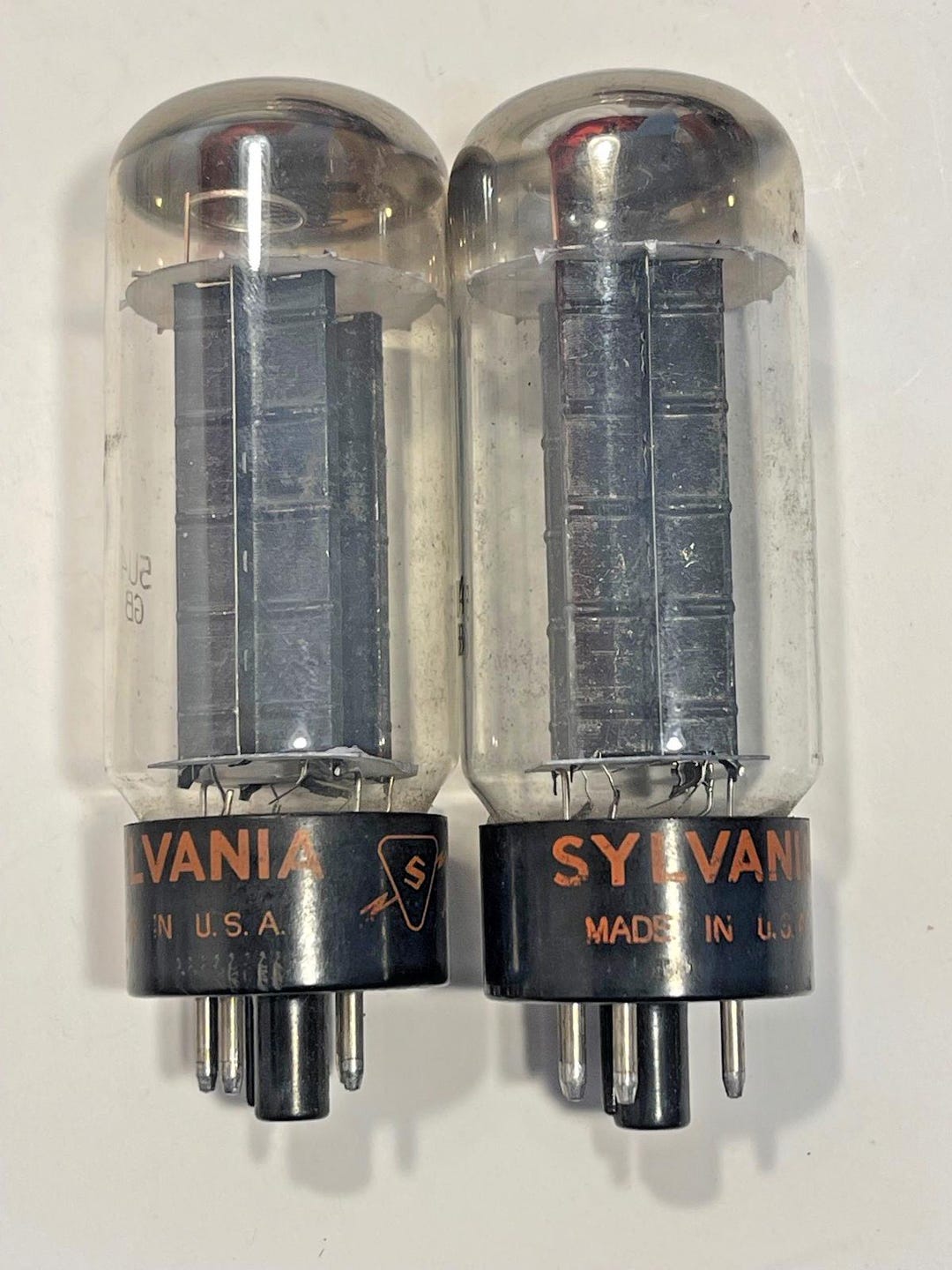 Sylvania 5U4 BG Electron Rectifier Amplifier Radio Vacuum Tubes TV-7 ...