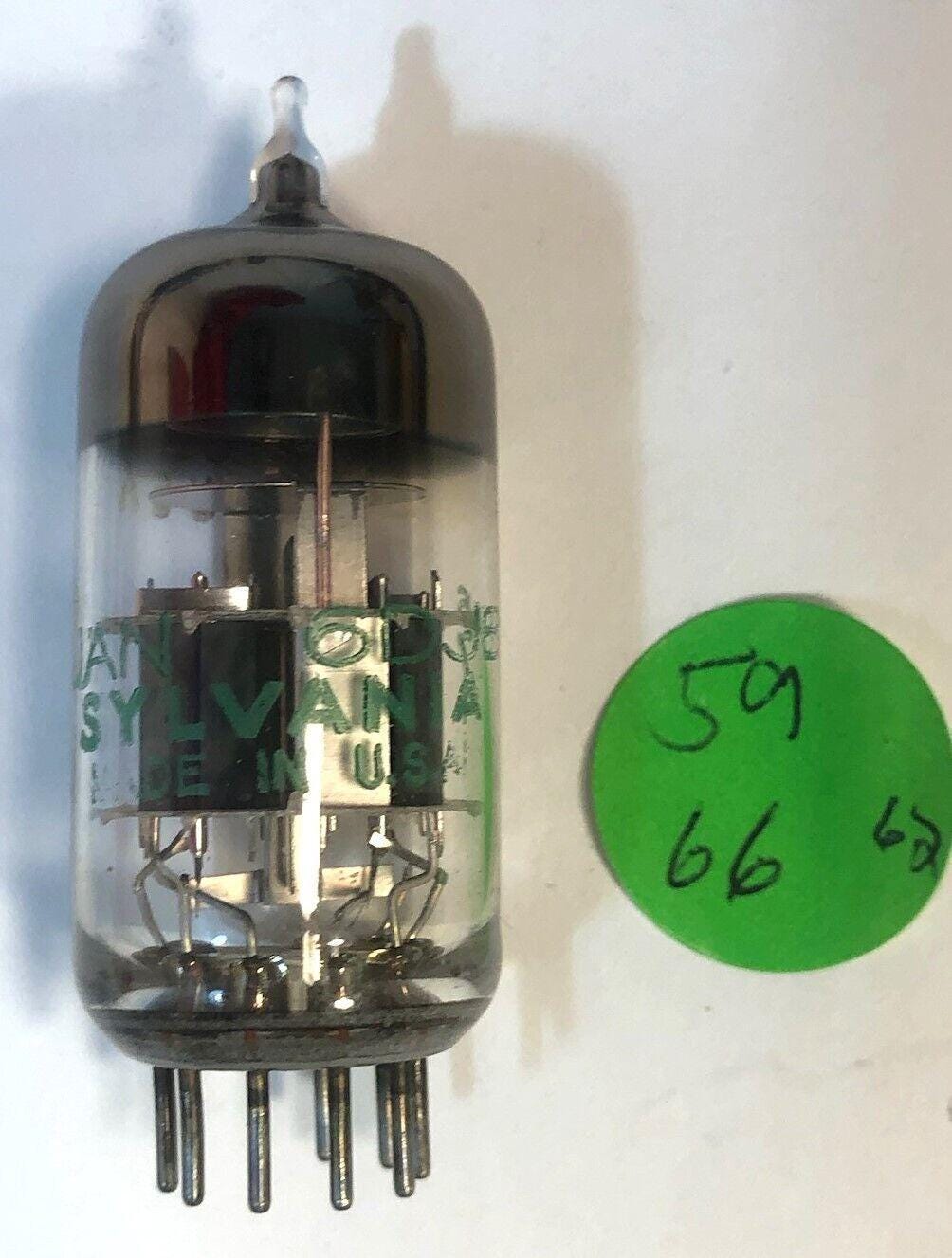 Sylvania 6DJ8 Radio Amplifier Electron Vacuum Tube TV-7 Tested T65