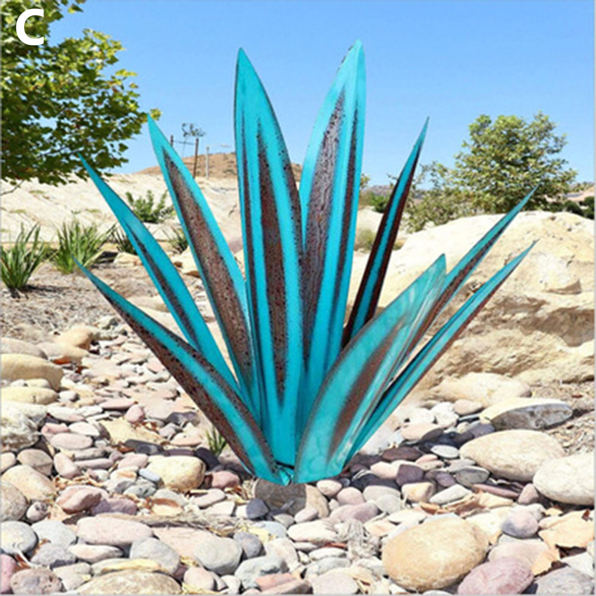 Tequila Rustic Sculpture DIY Metal Agave Plant Rustic Hand Etsy