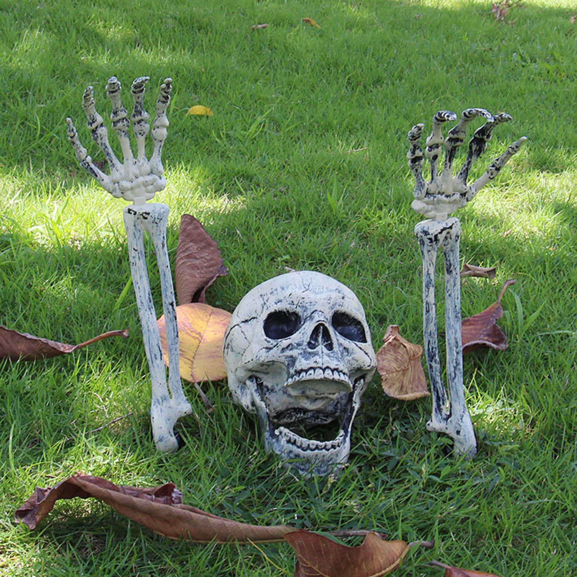 Realistic Skeleton Stakes Halloween Decorations for Lawn Stakes Garden Halloween Skeleton Decoration, Garden Ornament, Horror Skull Props