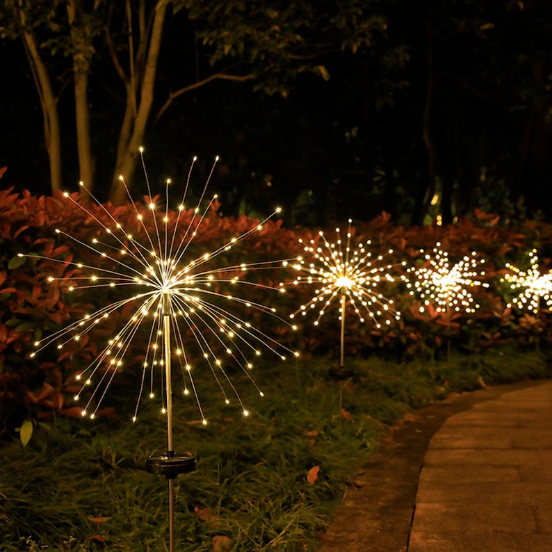 Outdoor Solar LED Firework Lights Super Bright LED Light Etsy