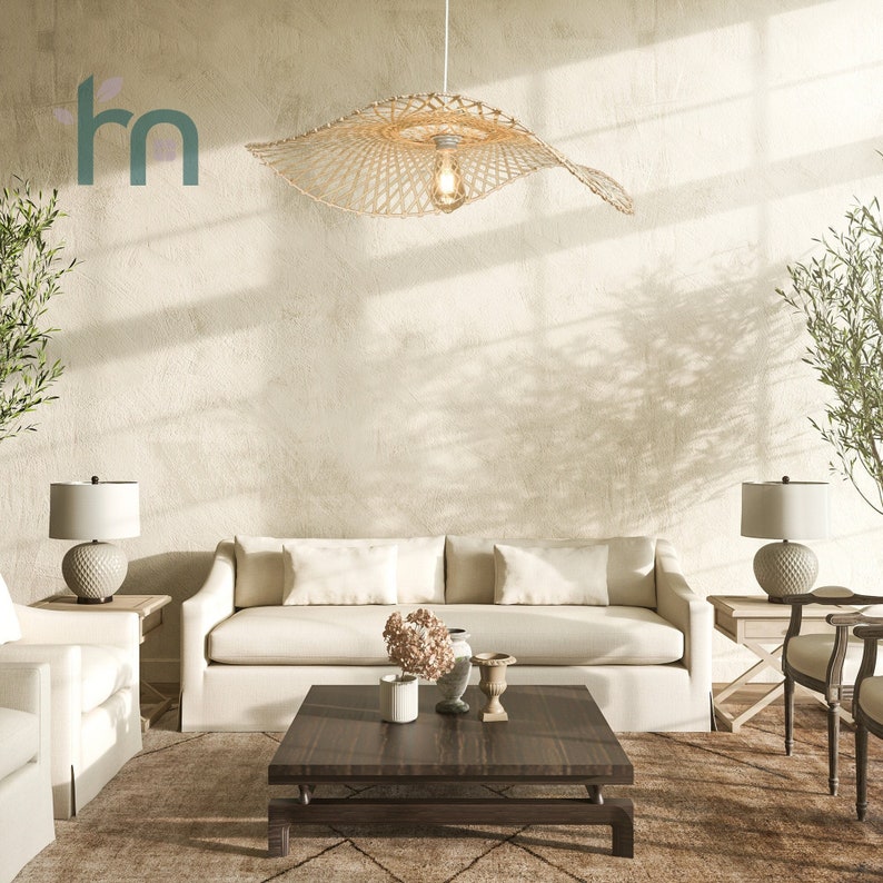XL Stunning Rattan Pendant Lights by Vietnamese Artisans. Sustainable Lighting for Boho, Coastal, Scandinavian, shops Hampton, Classic Decor