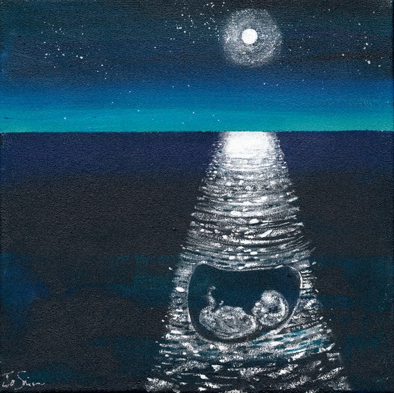 Mother Moon Moonlight Moon On The Water Newborn In Etsy Australia