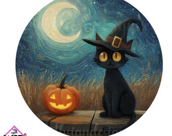 黒猫の玄関先で不気味でかわいいハロウィンのトリックオアトリートDIY