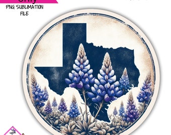 Texas Blue Bonnet Digitaal welkomstbord Digitaal ontwerp PNG Download ALLEEN Voordeur Decor Digitaal bord