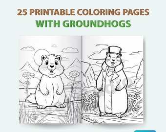 Desenhos de marmotas para colorir | 25 ilustrações divertidas para imprimir (editáveis no Canvas)
