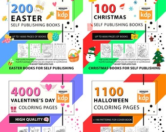 KDP Interior Templates Bundle | Seasonal Coloring & Activity Books (Digital Download)