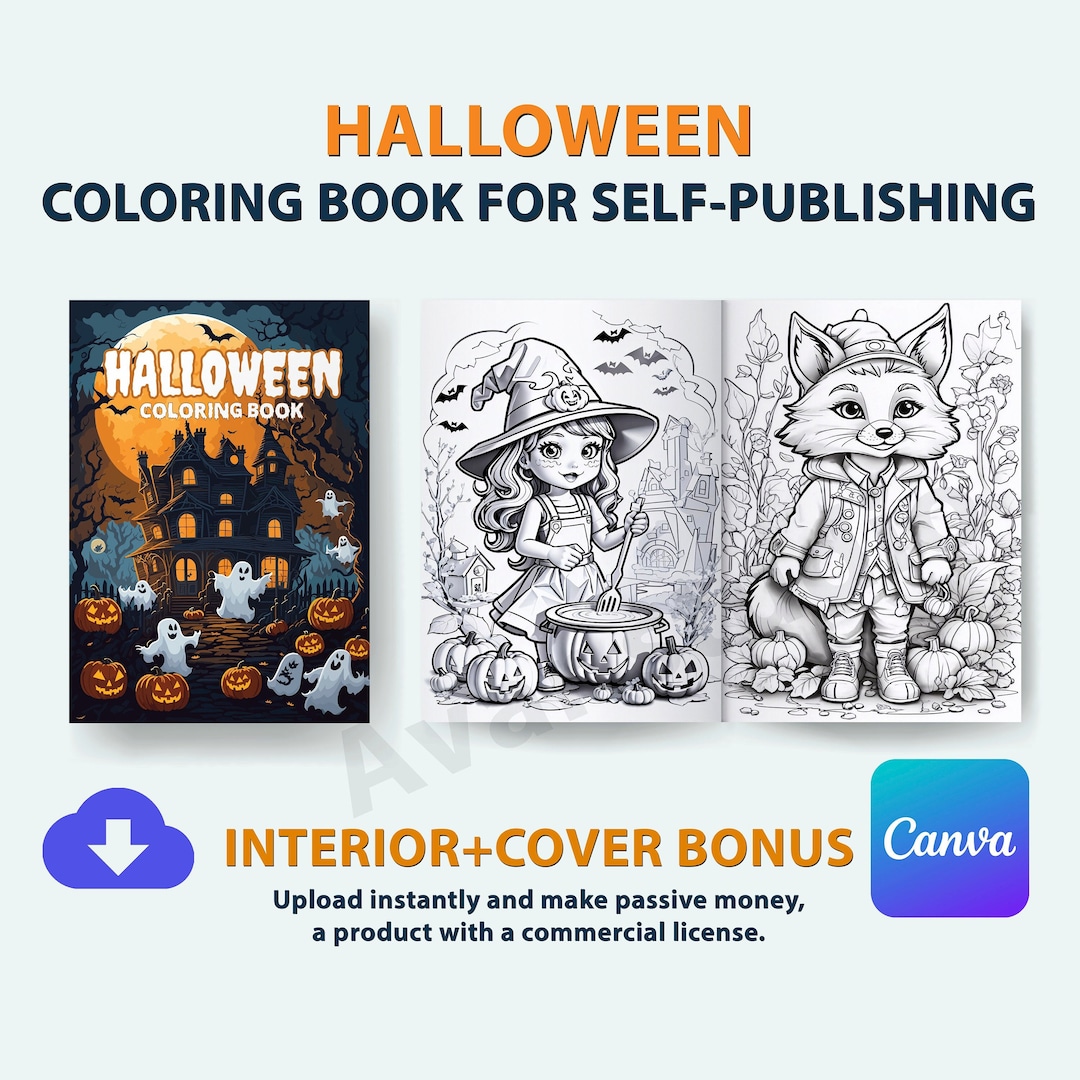 Printable Halloween Coloring Pages Book BOOK for SELF PUBLISHING With