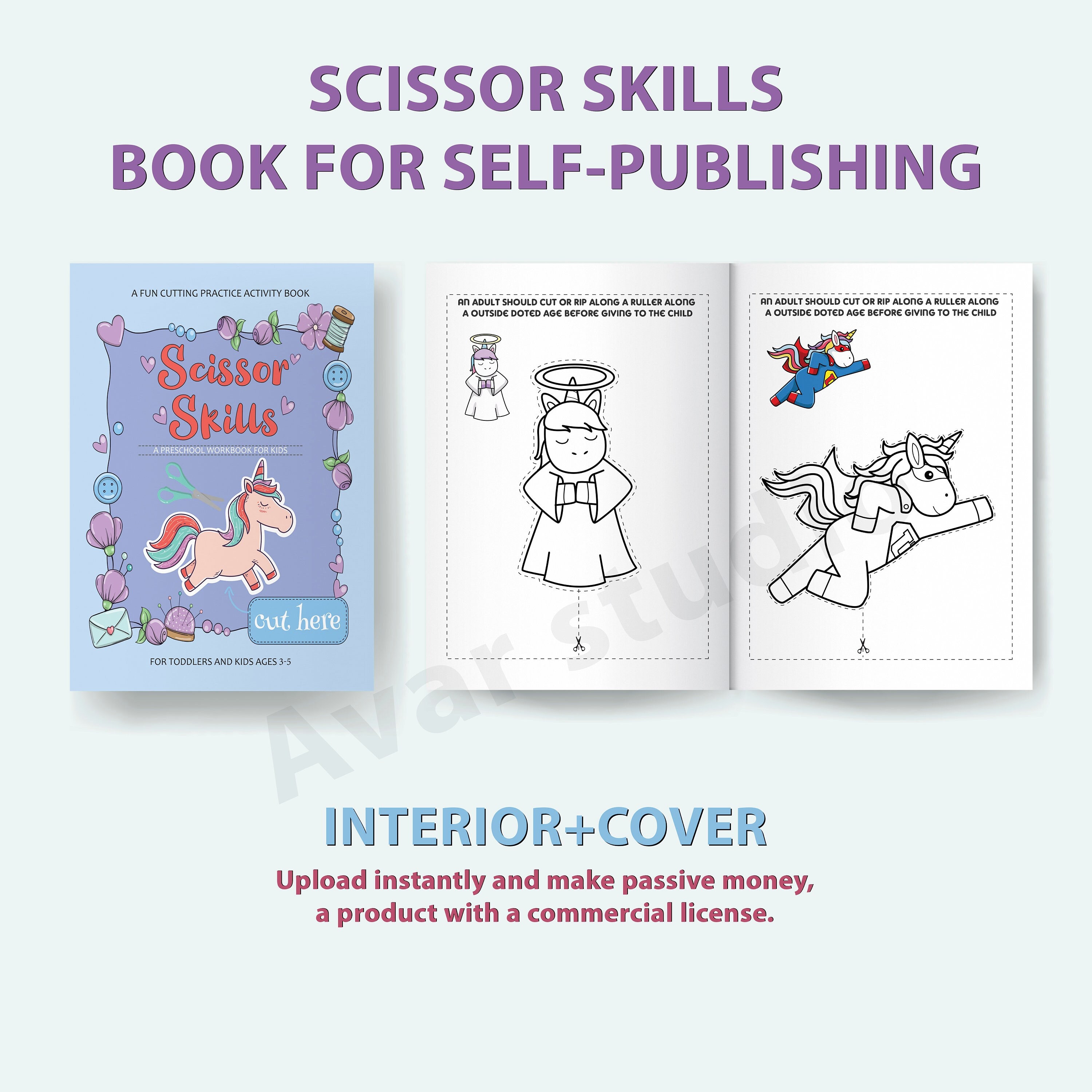 Scissor Skills Activity Book for Kids ages 3-5: A Cutting Practice  Preschool Workbook for Toddlers and Kids with 50 Color & Cut Designs | Ages  3,4,5