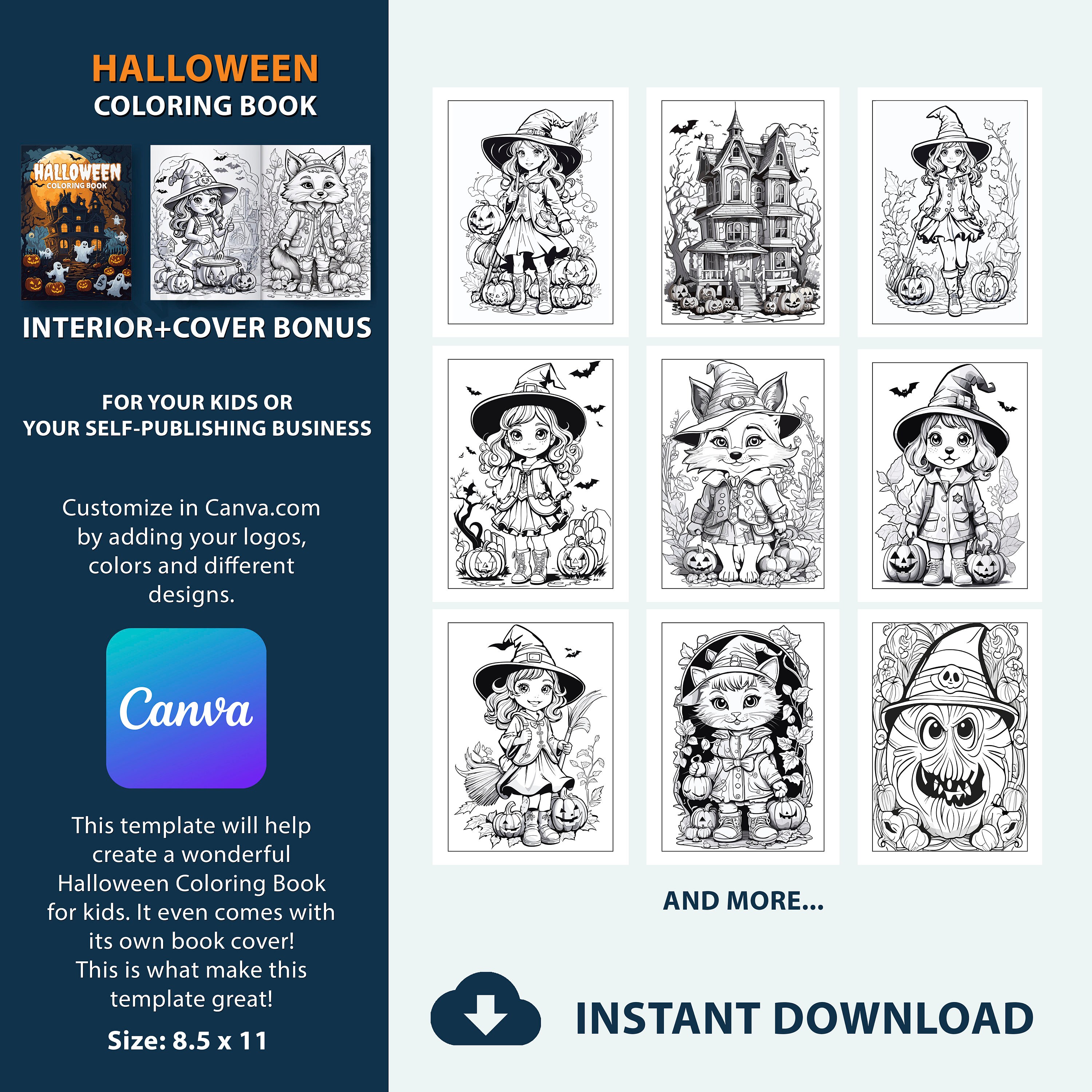 Printable Halloween Coloring Pages Book BOOK for SELF PUBLISHING With
