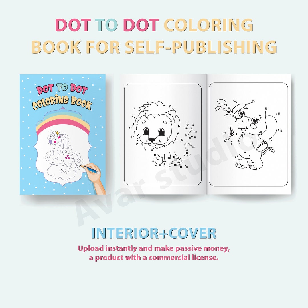 Dot to Dot Coloring Book Printable Activity BOOK for SELF-PUBLISHING