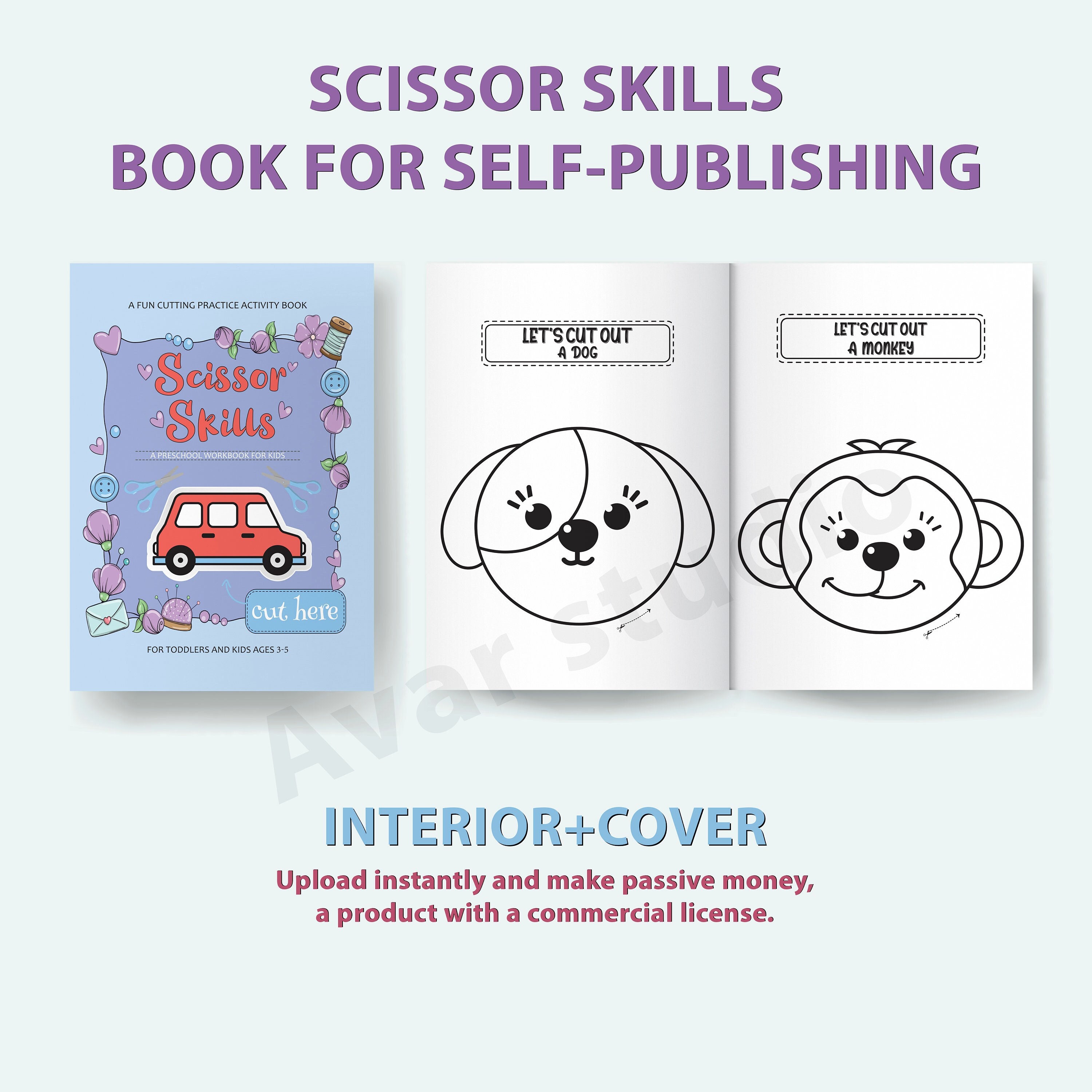 Scissor skills beginner, a preschool activity book for kids ages 3-5 PDF