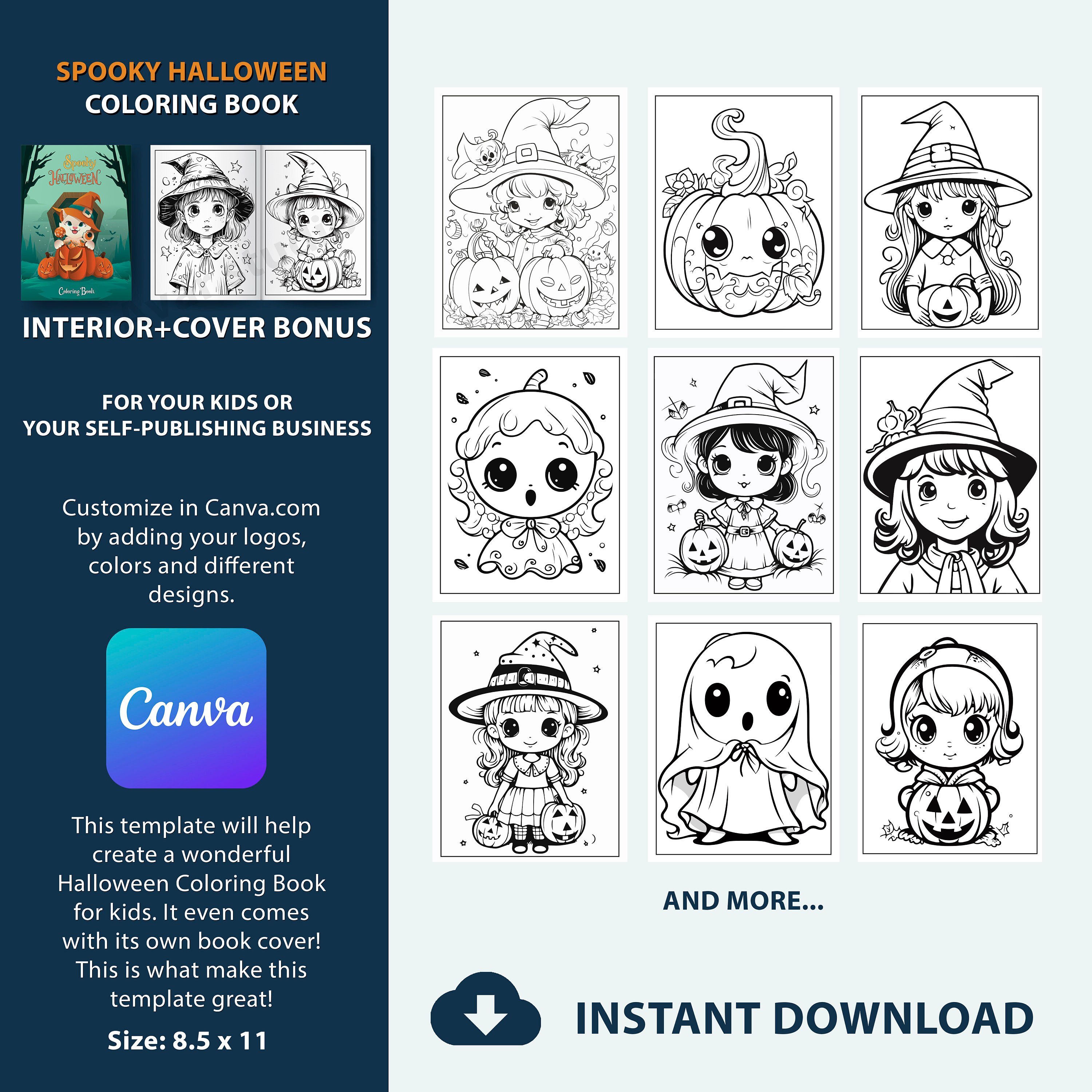 Printable Spooky Halloween Coloring Pages Book BOOK for SELF PUBLISHING