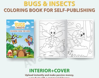 Kolorowanka z owadami i robakami do druku – KDP Interior (PDF)