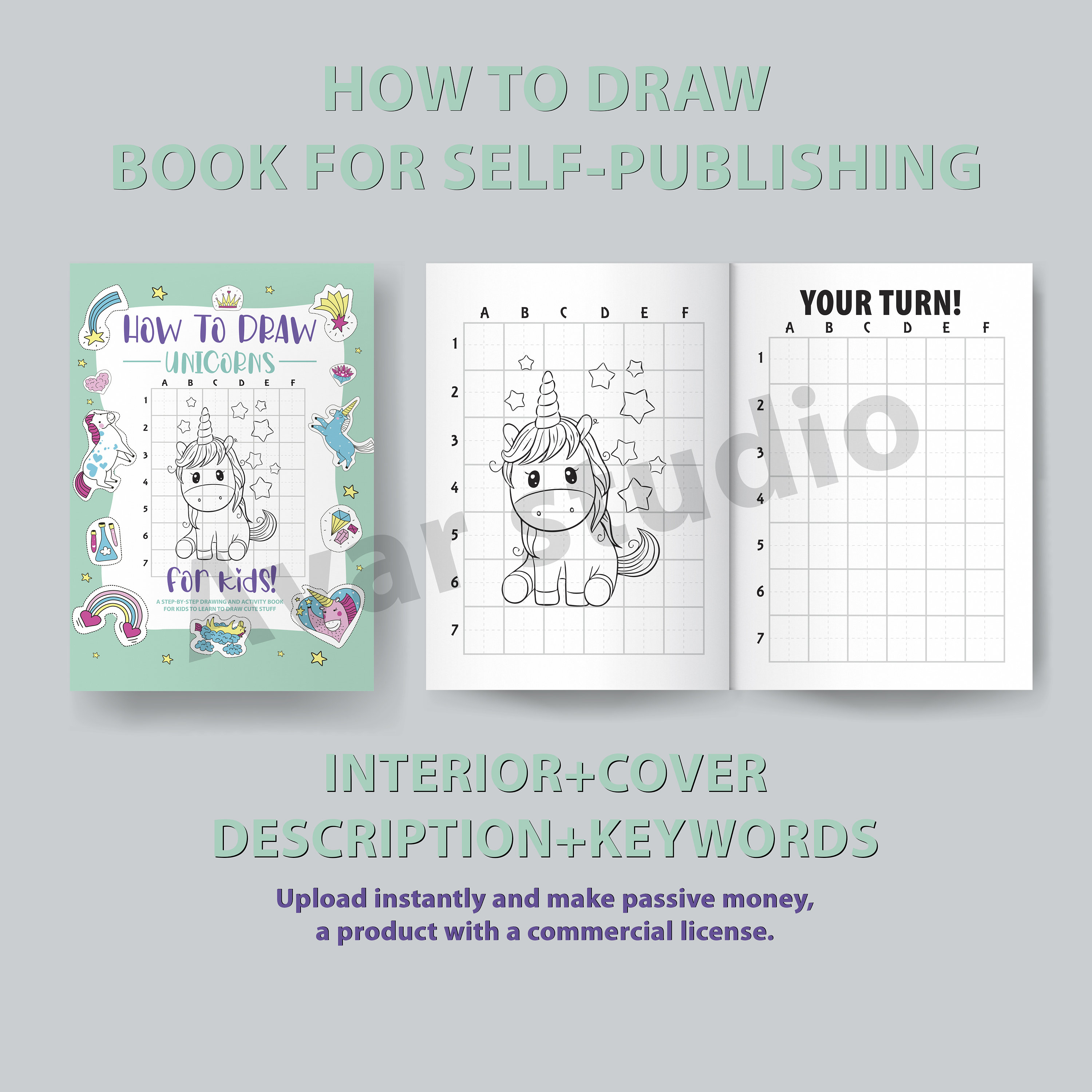 How to Draw Unicorns: Book for Kids Learn to Draw Cute Stuff