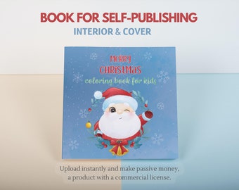 Printable Xmas Coloring Pages Book | KDP Interior with Cover (Commercial License)