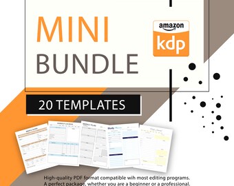 KDP Interiors Templates Bundle | 20 Printable Books (Instant Download)