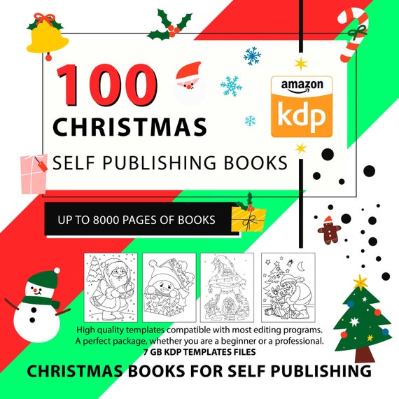 100 Christmas KDP Interior Templates | Self Publishing Bundle (Digital Download)