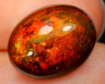 Perfect Jewellery Setting or Unique Gift Stunning Welo Opal 4.43Ct Natural Ethiopian FireBlack Smoked Gem