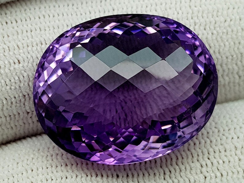 Amazing Faceted Gem Ideal for Jewellery Pendant or Unique Gift. Natural Large Amethyst Gemstone